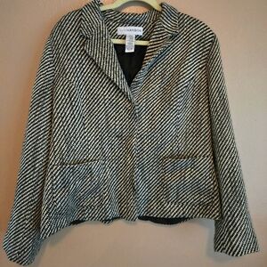 SagHarbor Estilo style button down acrylic/ polyester blazer size 18